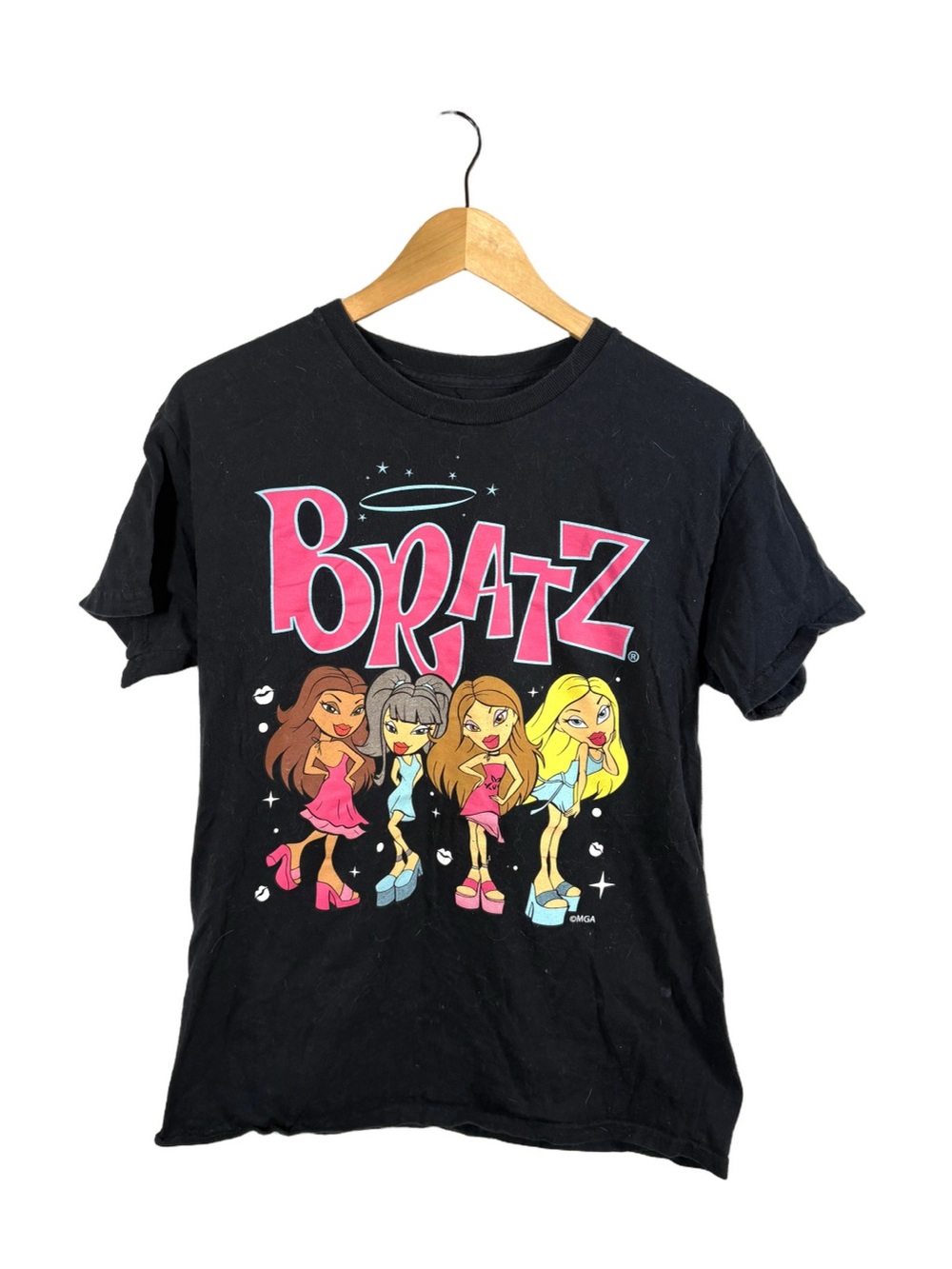 Bratz Black Graphic T Shirt Womens Small Cloe Yasmin Jade Sasha Y2K